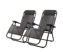 LIBRA (SET OF 2) OUTDOOR ADJUSTABLE RECLINER LOUNGE - GREY