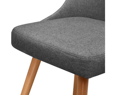 BRIELLE (SET OF 2) FABRC DINING CHAIR - GREY