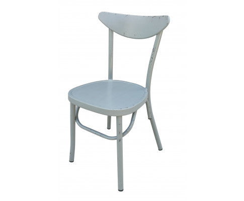 DEVON (SET OF 2) INDOOR/ OURDOOR ALUMINIUM DINING CHAIR - GREY