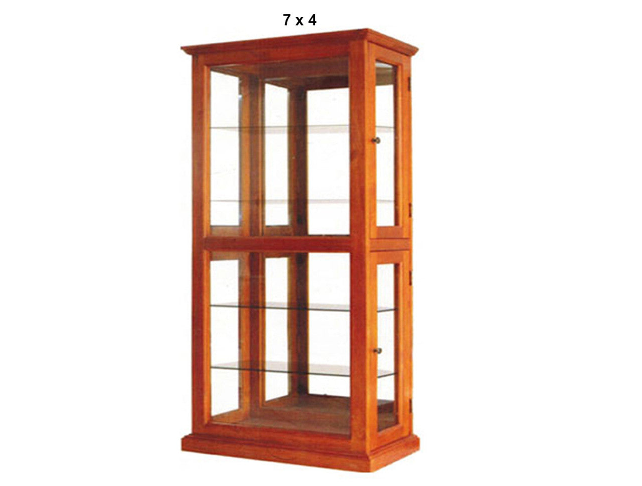 GLORIA (AUSSIE MADE) DISPLAY CABINET WITH MIRRORED BACKING COLLECTION - ASSORTED STAINED COLOURS - STARTING FROM $1299