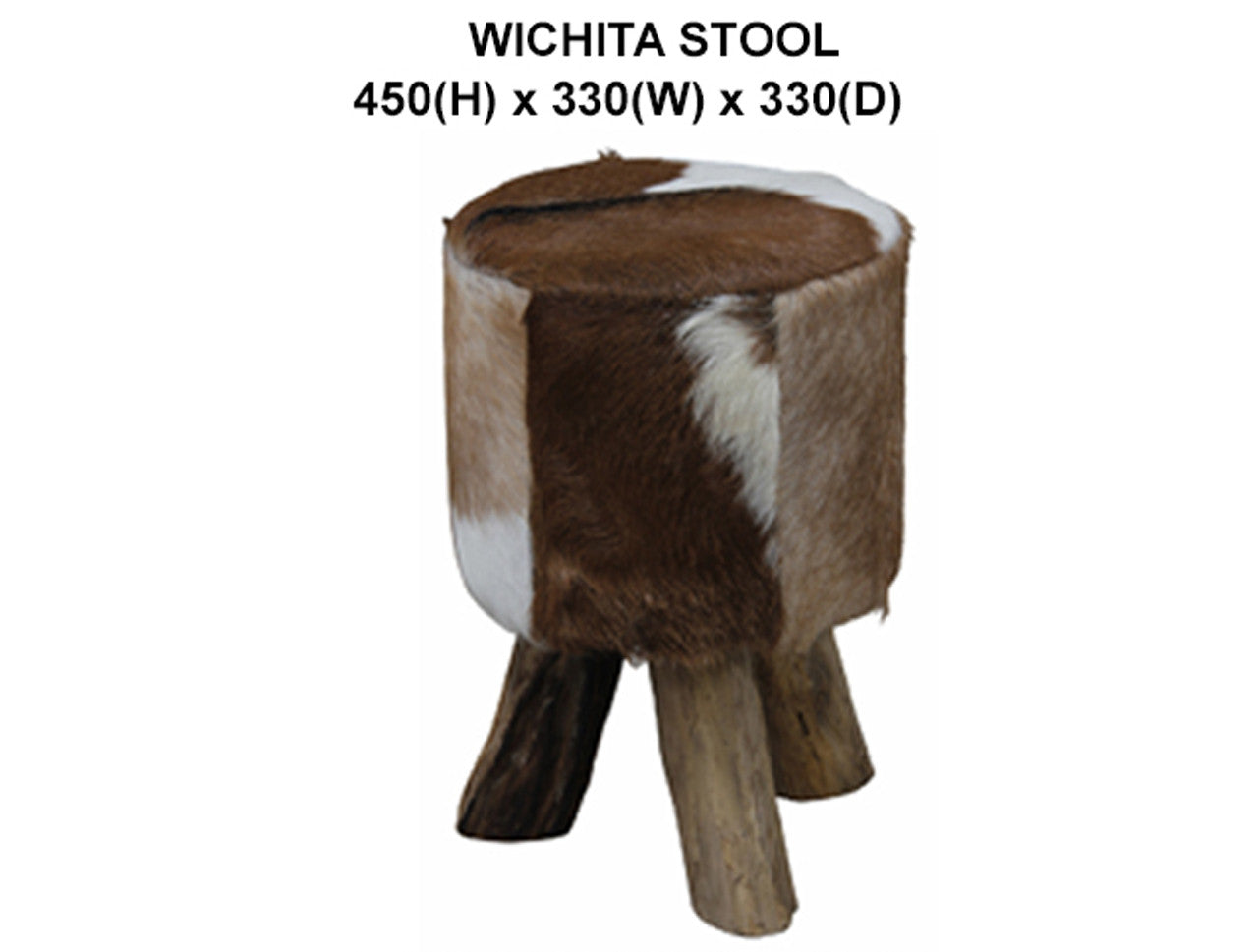 GOAT HIDE STOOL / BENCH COLLECTION - MAHOGANY - STARTING FROM $299
