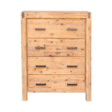 ENDLICHERI 4 DRAWER TALLBOY - OAK OR CHOCOLATE