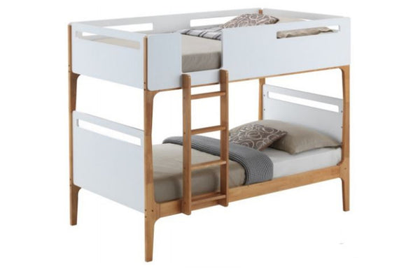 HAYES SINGLE OVER SINGLE BUNK - 1650(H) - WHITE / OAK