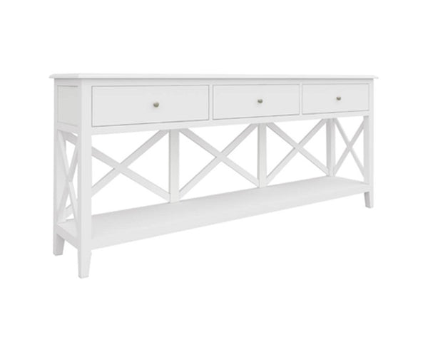 HEREFORD 3 DRAWER HALL TABLE 1760(W) - WHITE