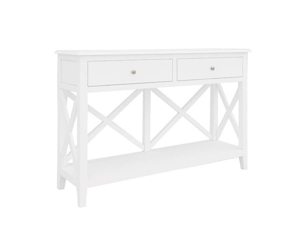HEREFORD 2 DRAWER HALL TABLE 1200(W) - WHITE