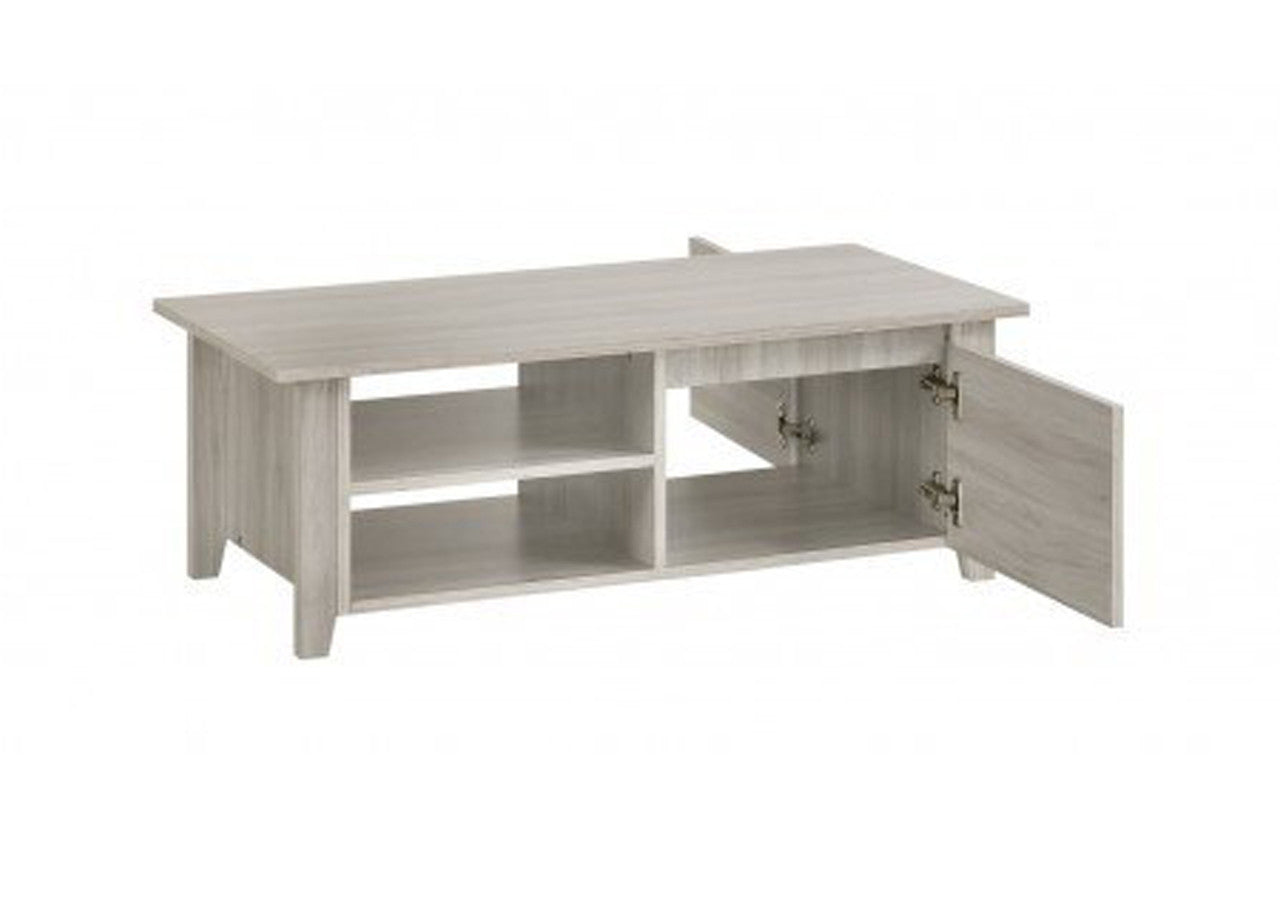 HILTON COFFEE TABLE OPEN DRAWER - WHITE WASH