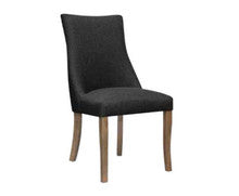 HUDSON FABRIC DINING CHAIR - GRAPHITE / AGED OAK