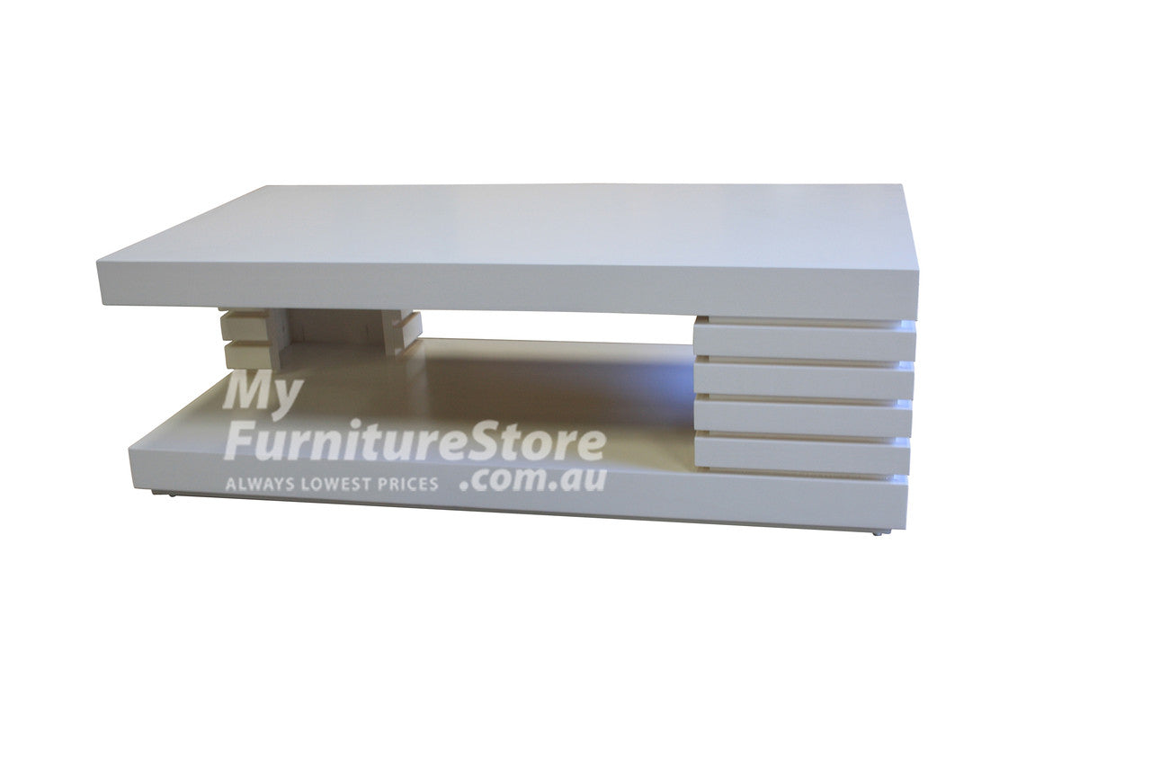 HUGO (AUSSIE MADE) COFFEE TABLE - 1200(W) X 600(D) - WHITE, ANTIQUE WHITE, WHITEWASH & BRUSHED COLOUR OPTIONS