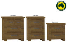 HAMERTON (AUSSIE MADE) BEDSIDE TABLE COLLECTION - ASSORTED STAINED COLOURS - STARTING FROM $399
