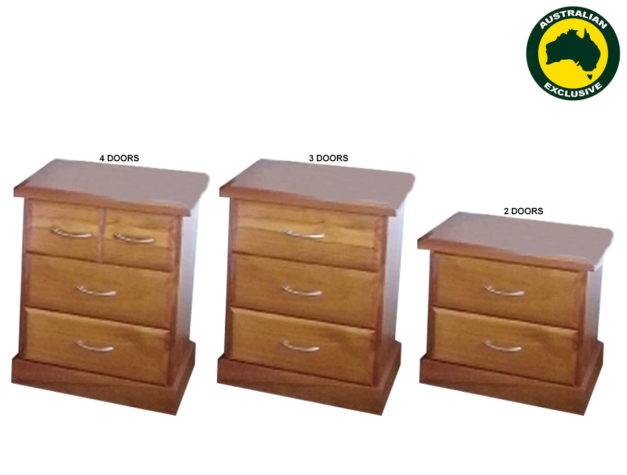 HAVEN (AUSSIE MADE) BEDSIDE COLLECTION - ASSORTED STAINED COLOURS - STARTING FROM $349
