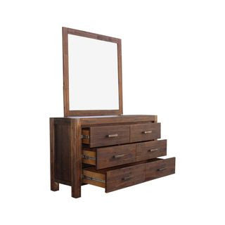 ENDLICHERI DRESSING TABLE WITH MIRROR - OAK OR CHOCOLATE
