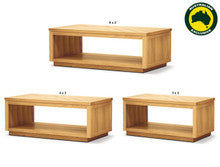 HIGHLAND (AUSSIE MADE) COFFEE TABLE (NO PARQUETRY) COLLECTION - TASSIE OAK COMBINATION - ASSORTED STAINED COLOURS - STARTING FROM $799