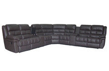 HOUDINI 7 SEAT CORNER RHINO FABRIC SUITE (NOT AS PICTURED) - JET BLACK , GREY , RUM BROWN