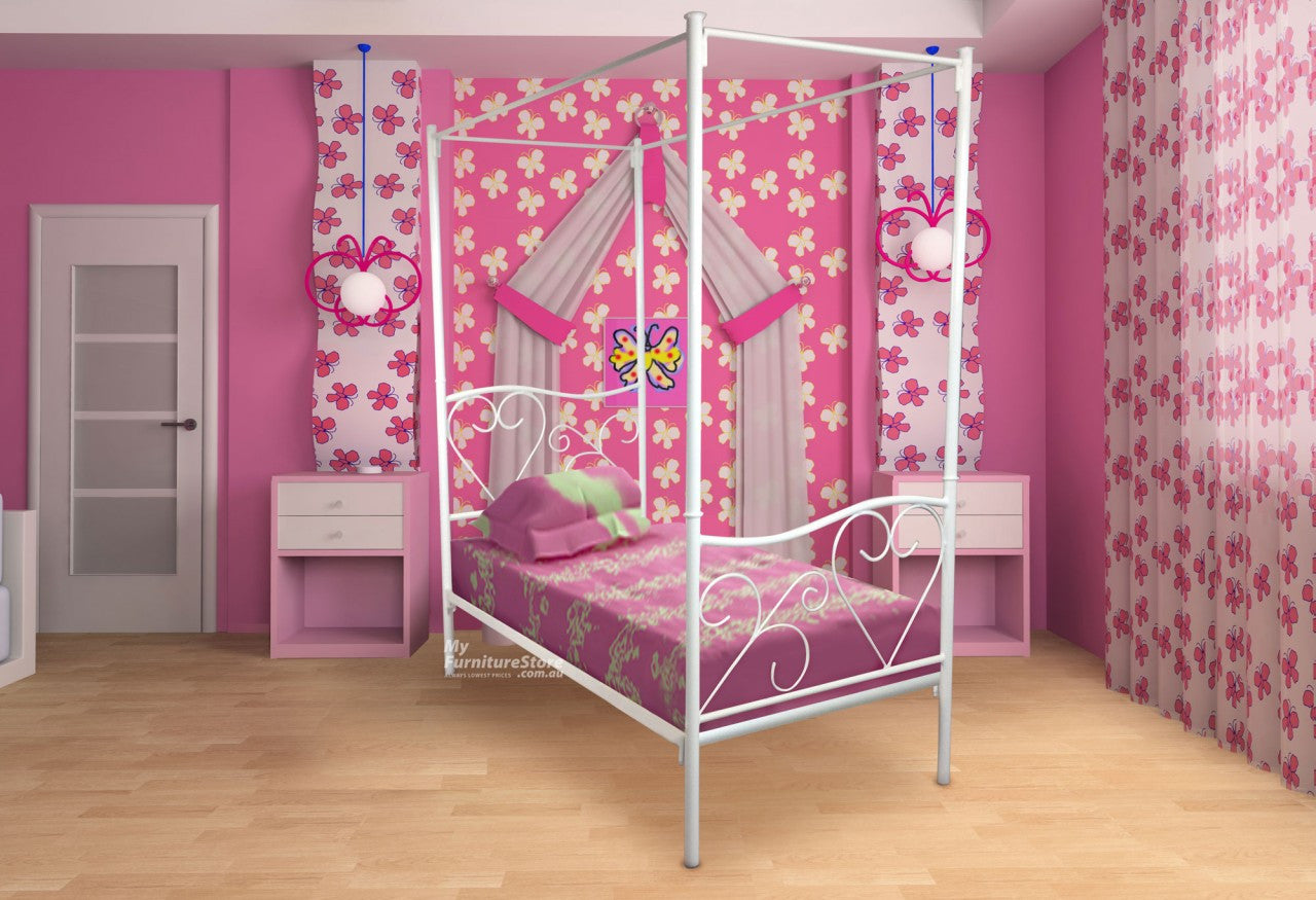 KING VALENTINE (AUSSIE MADE) 4 POSTER BED - ASSORTED COLOURS