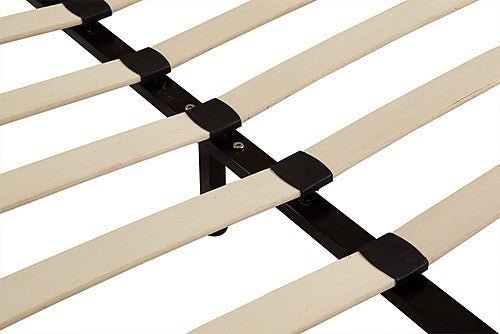 DOUBLE MAINE LEATHERETTE BED FRAME - BLACK