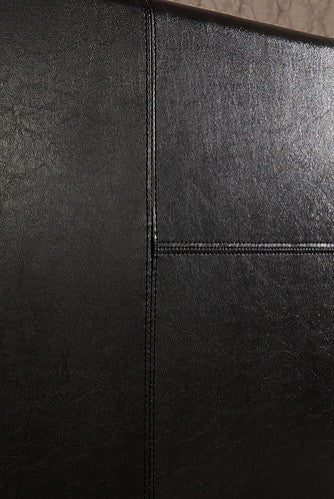 DOUBLE MAINE LEATHERETTE BED FRAME - BLACK
