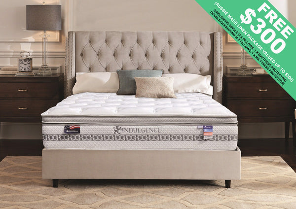 SINGLE POSTURE INDULGENCE EURO TOP MATTRESS WITH AERO GEL MEMOMRY FOAM - MEDIUM