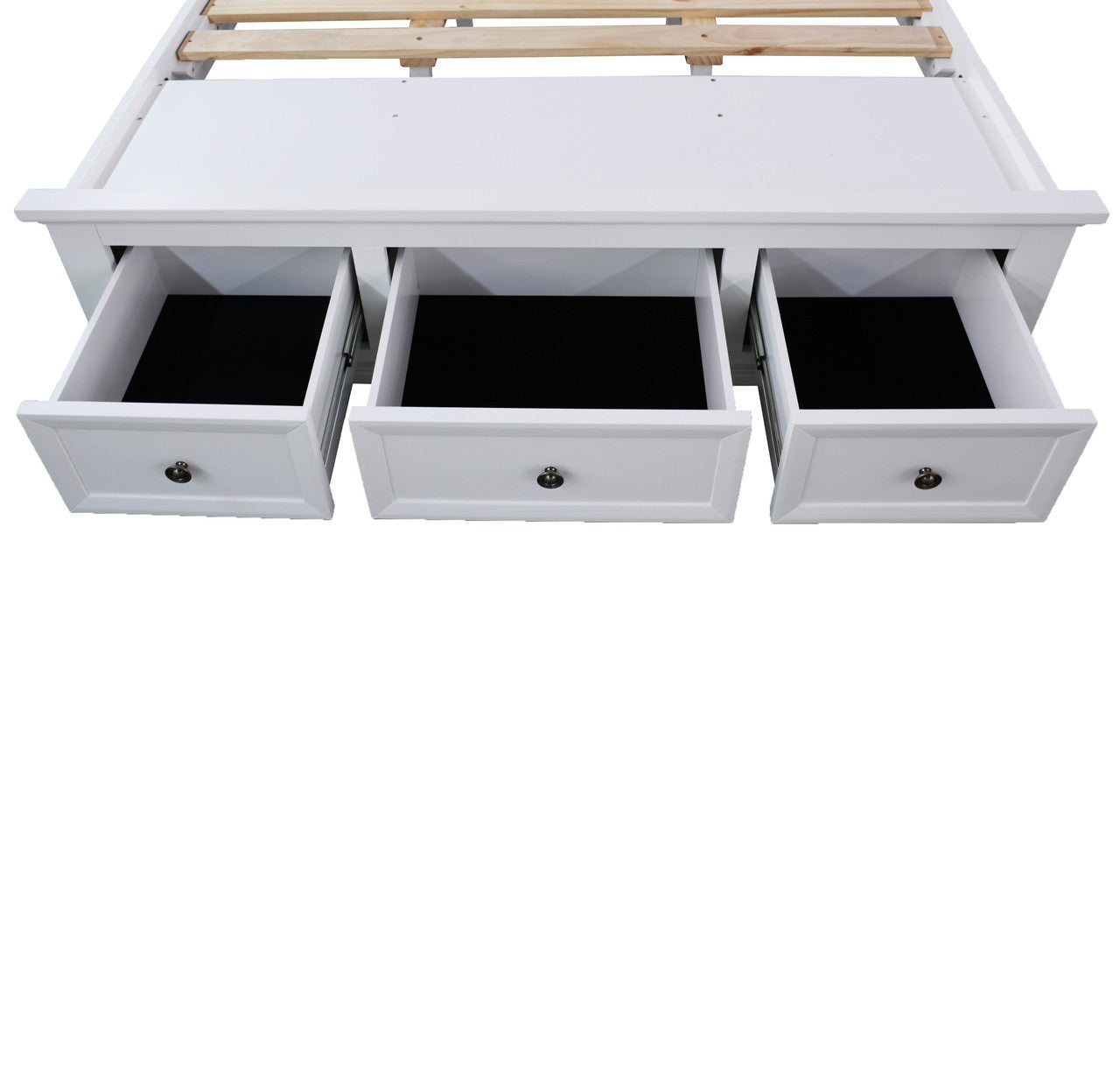QUEEN AUSTIN TIMBER BED FRAME - WHITE