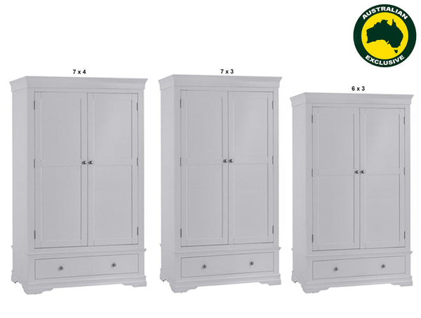 INVIGORATE (AUSSIE MADE) 2 DOOR / 1 BLANKET DRAWERS WARDROBE COLLECTION - ASSORTED PAINTED COLOURS