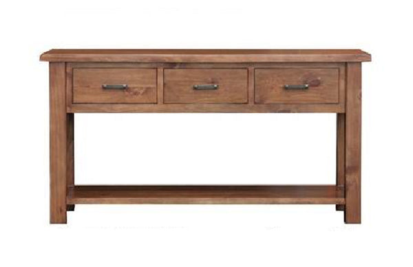 JAYDEN CONSOLE / HALL TABLE WITH 3 DRAWERS (MODEL:3740) - 830(H) x 1560(W) - (MODEL:7-5-15-18-7-9-1) - NUTMEG