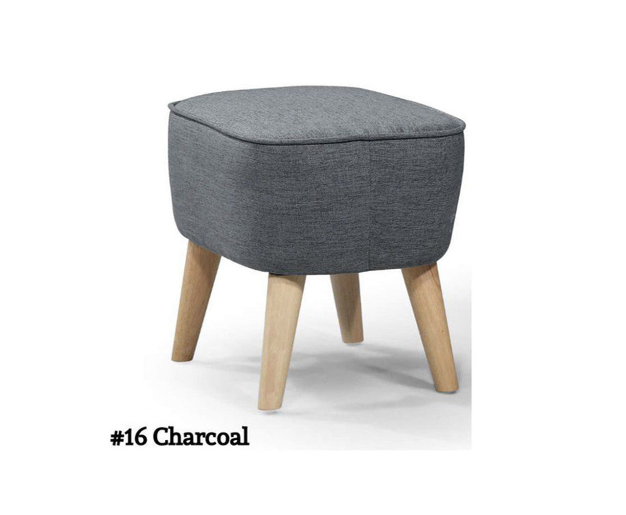 JETT FABRIC FOOTSTOOL - CHARCOAL