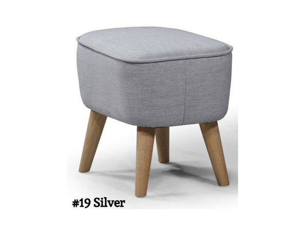 JETT FABRIC FOOTSTOOL - SILVER