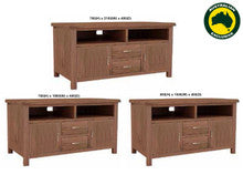 JAYDEN (AUSSIE MADE) 2 DRAWER / 2 DOOR TV UNIT COLLECTION - ASSORTED STAINED COLOURS - STARTING FROM $899