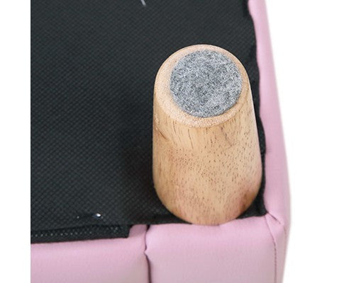 MERINA DOUBLE LEATHERETTE KIDS SOFA - PINK