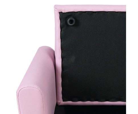MERINA DOUBLE LEATHERETTE KIDS SOFA - PINK