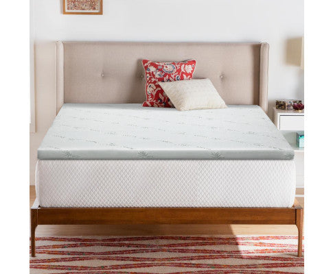 JUDITH KING SIZE COOL GEL MEMORY FOAM MATTRESS TOPPER WITH BAMBOO COVER (50mm)