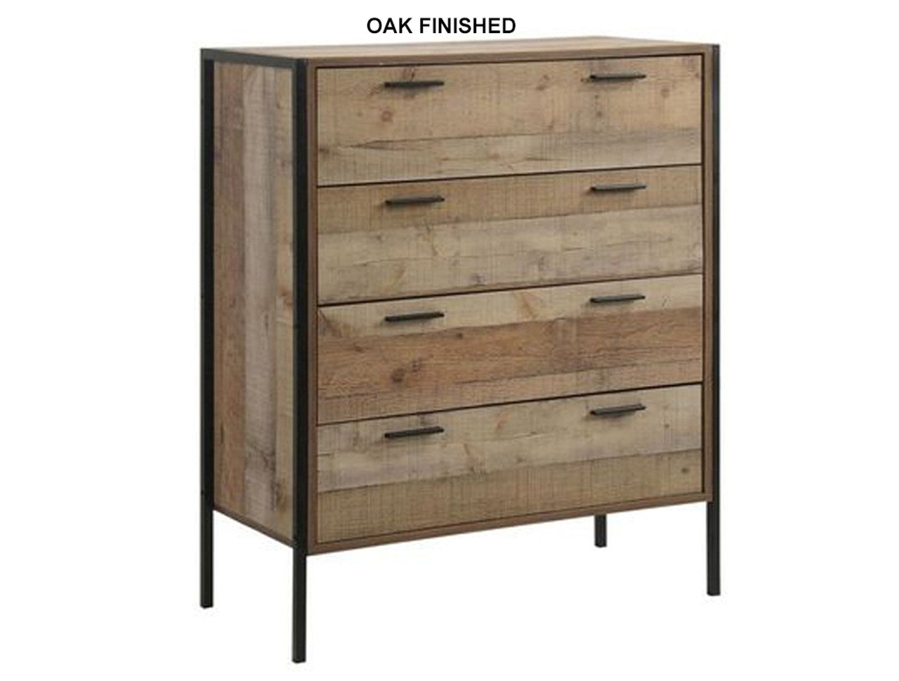KELLAN/KAYN 4 DRAWER TALLBOY - 1000(H) x 840(W) - OAK FINISHED OR NATURAL