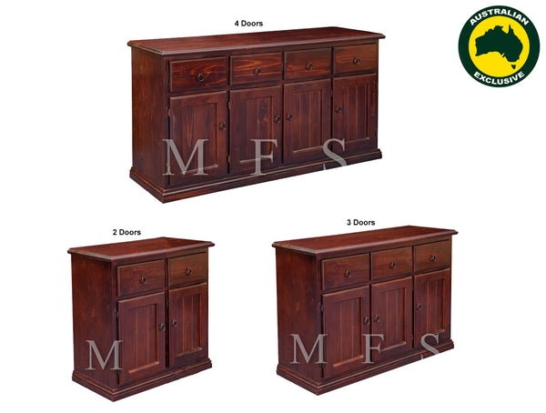 KENT (AUSSIE MADE) THICK TOP BUFFET COLLECTION - ASSORTED STAINED COLOURS