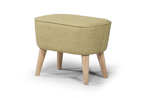 GEORGIA FABRIC UPHOLSTERED FOOT STOOL - LEAF