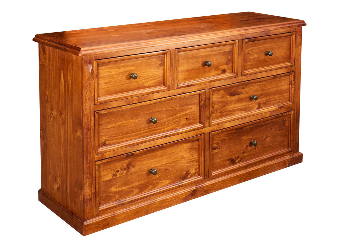 LEGIONS 7 DRAWER LOWBOY - 1600(W) - NUTMEG