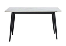 CYRUS SINTERED STONE DINING TABLE - 1600(W) x 800(D) - BLACK