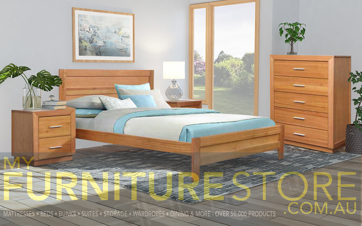 QUEEN ALAMEDA TIMBER BED - AS PICTURED