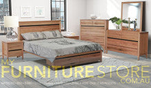 QUEEN ARKANSAS HARDWOOD TIMBER BED - AS PICTURED