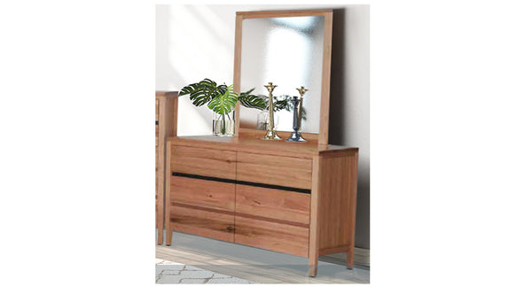 ARKANSAS 6 DRAWER DRESSER WITH MIRROR - AS PICTURED