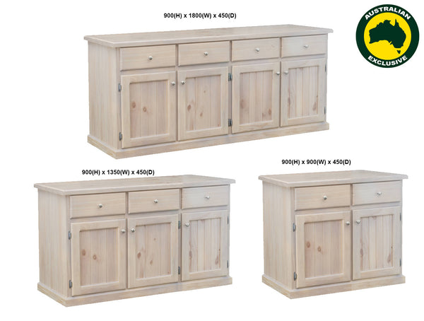 LENDELL (AUSSIE MADE) THICK TOP BUFFET COLLECTION - ASSORTED PAINTED COLOURS