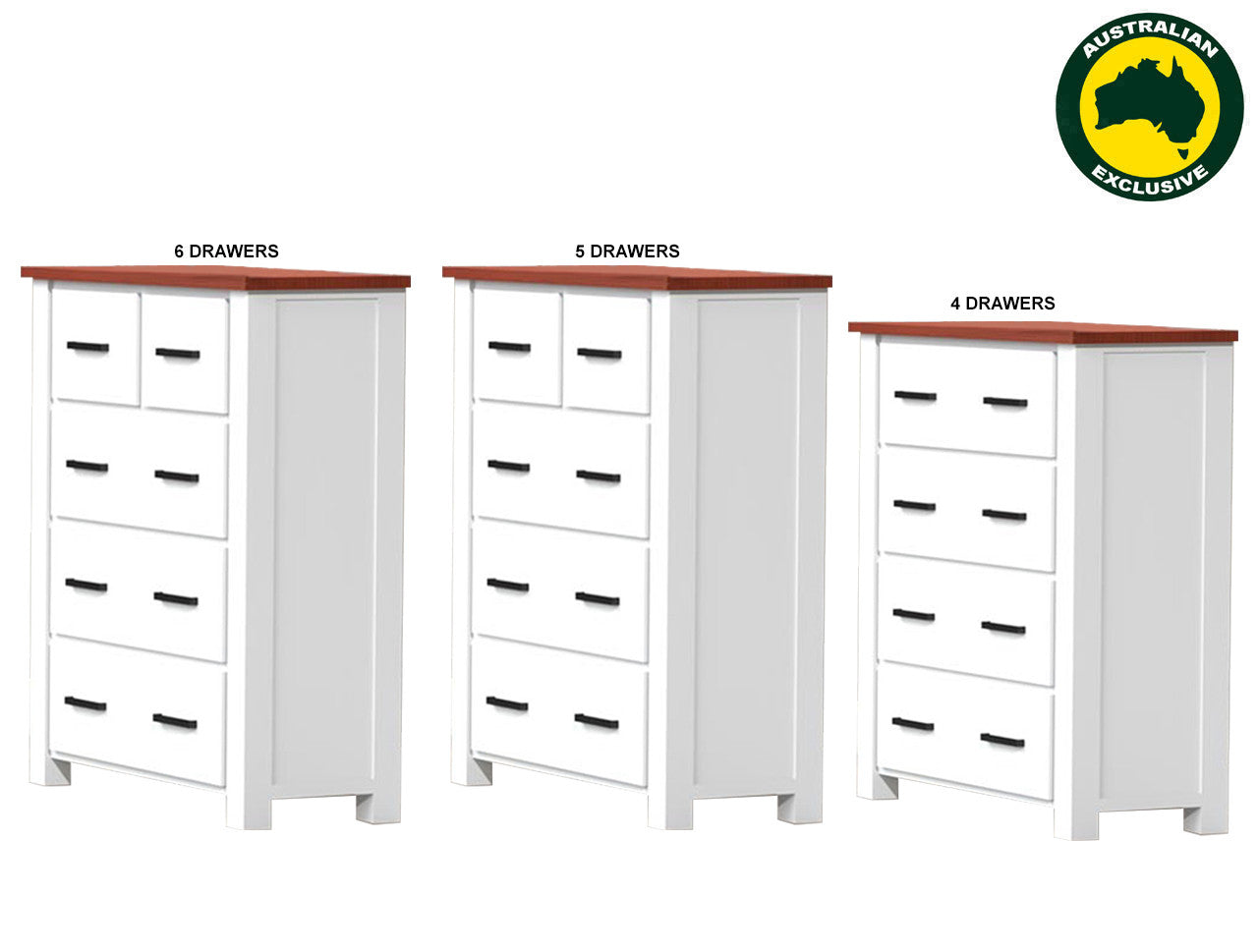 LIBBY (AUSSIE MADE) TALLBOY COLLECTION - ASSORTED PAINTED COLOURS - STARTING FROM $899