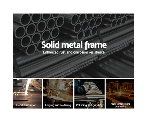 KING MORISETH METAL BED - BLACK