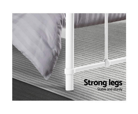 QUEEN VENELOPE METAL BED - WHITE