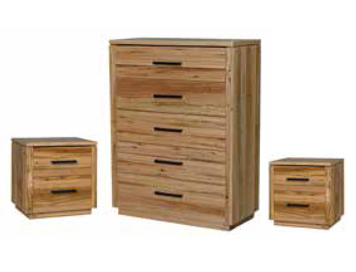 MELRILLE 3 PIECE CHEST SET - WORMY CHESTNUT