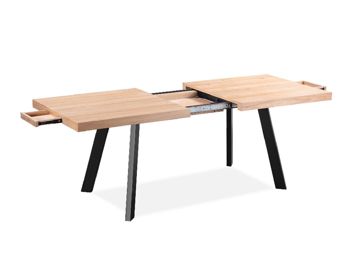 MAISIE EXTENSION DINING TABLE - 1600/2000(W) x 850(D) - TWO TONE