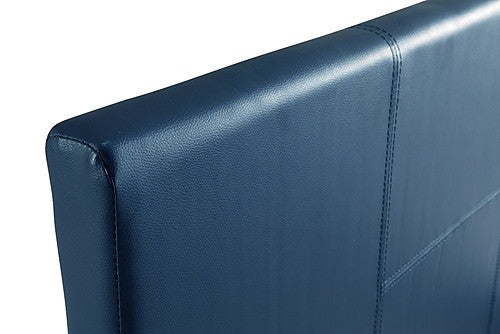 SINGLE MICHIGAN LEATHERETTE BED FRAME - BLUE