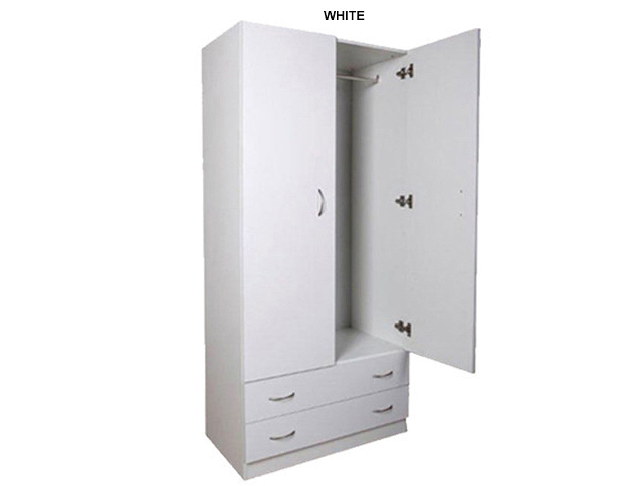 MISSION 2 DOOR / 2 DRAWER WARDROBE COLLECTION - ASSORTED COLOURS - STARTING FROM $349
