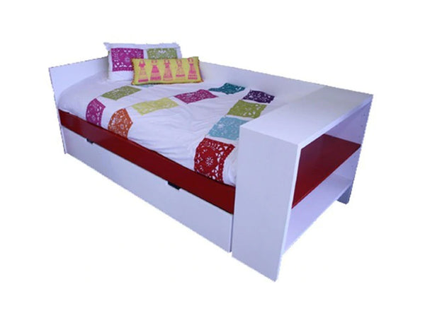 KING SINGLE MODERN DAYBED WITH 2 UNDERBED STORAGE BOXES - PRICED IN ASSORTED COLOURS (VIC ASH AND PINE OPTIONS ALSO AVAILABLE - PRICE ON APPLICATION) - CUSTOMISATION AVAILABLE