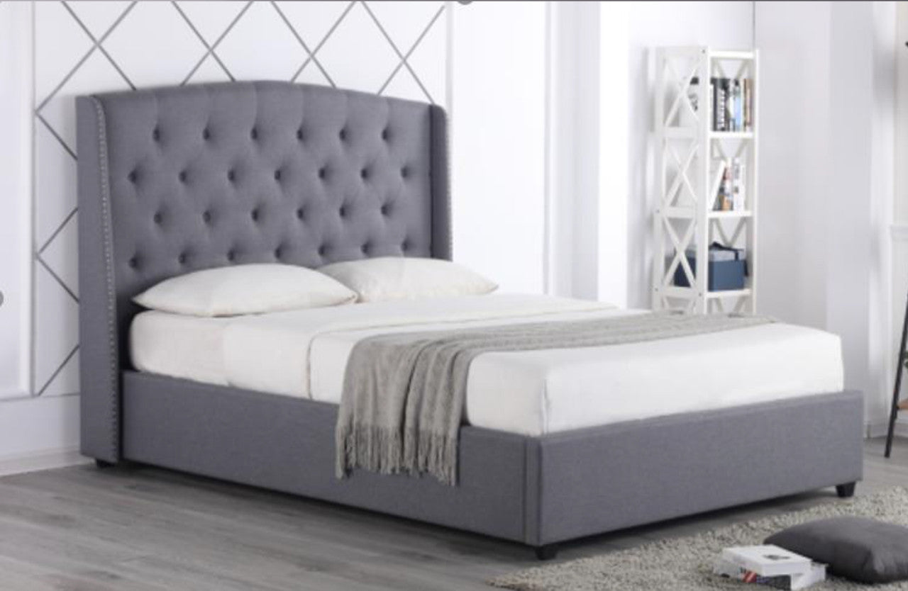 QUEEN MONTELLO FABRIC BED - AS PICTURED