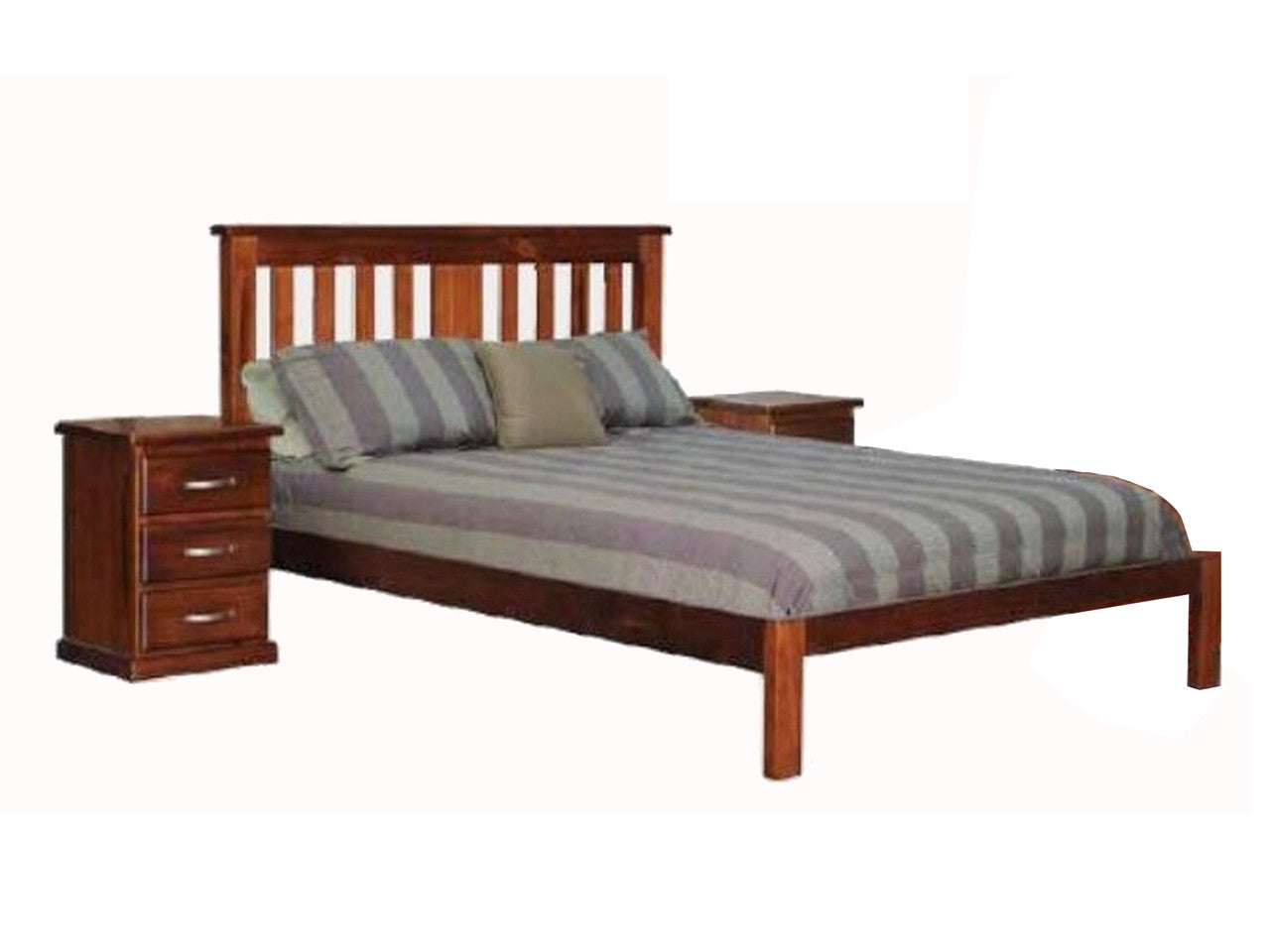 QUEEN MOREWELL BED FRAME - ROUGH SAWN