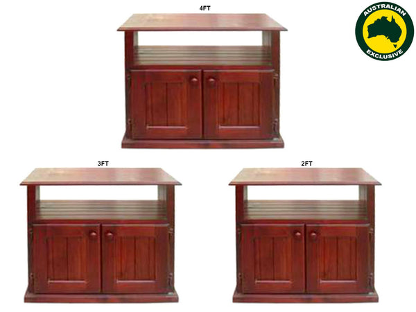 MUDGEE (AUSSIE MADE) STANDARD TV STAND COLLECTION - ASSORTED STAINED COLOURS